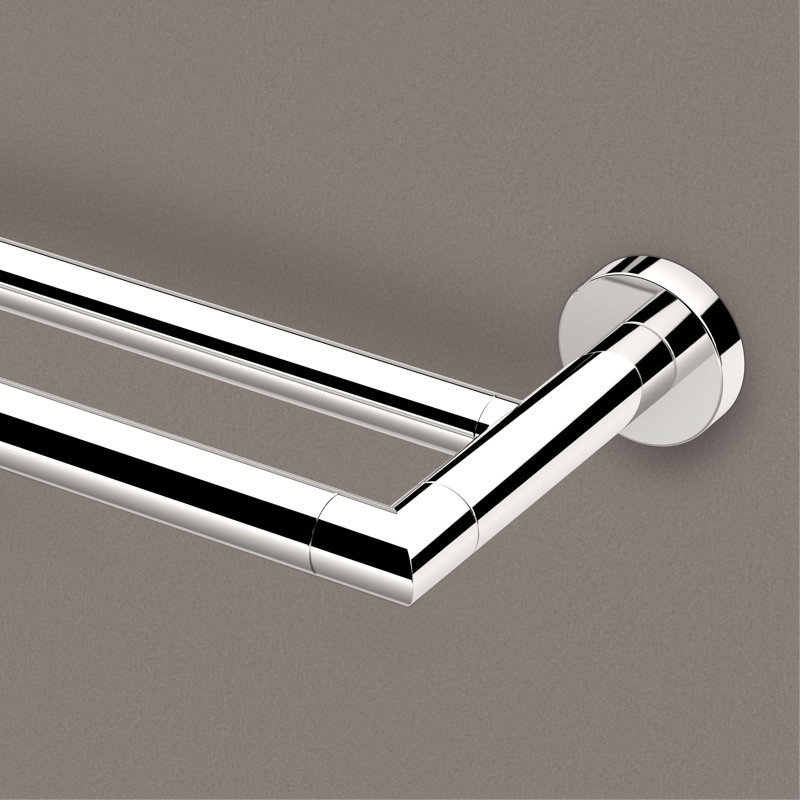 Porte-serviettes mural double 24 po Glam Double |, Nickel poli