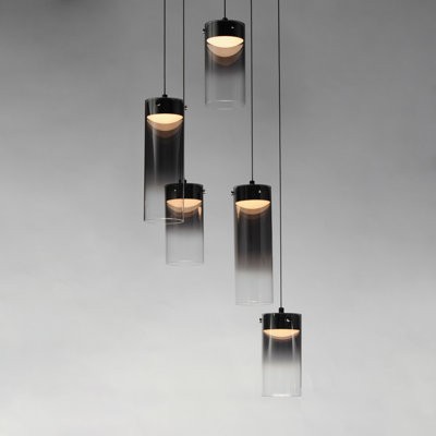 Delonda 5 Light Glass Dimmable LED Pendant