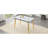 Modern Minimalist Rectangular Dining Table, Suitable For 4-6 People. Tempered Glass Countertop+Lower MDF Board, Imitation Marble Texture, Gold Metal Tapered Legs. Suitable For Minimalist Restaurants.-768176038