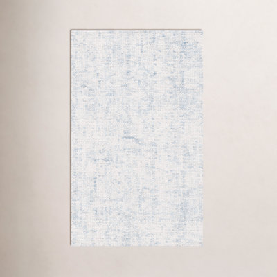Fredi Abstract Hand Tufted Wool/Cotton Area Rug in Light Blue/Ivory