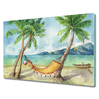 Argonia Natural Beach Sea Hammock Palm Chopping Board