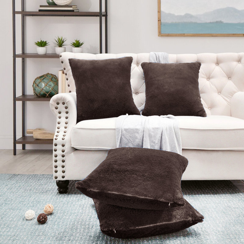 Housse de coussin réversible en fausse fourrure, Carafe