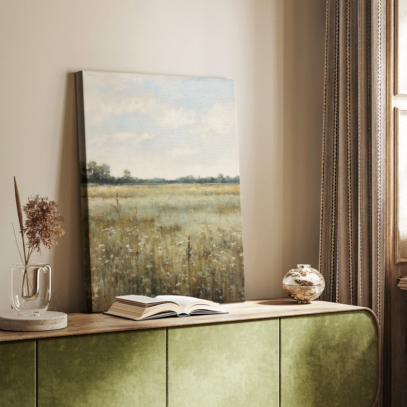 Paysage rétro d'époque XVIII - galerie Cavas, H 27 po x l 18 po