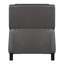 Fauteuil inclinable rembourré en mousse gris, similicuir gris, pieds en bois exposés-1925985543