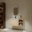 Meuble-lavabo mural en contreplaqué avec lavabo en céramique blanche-2037482917
