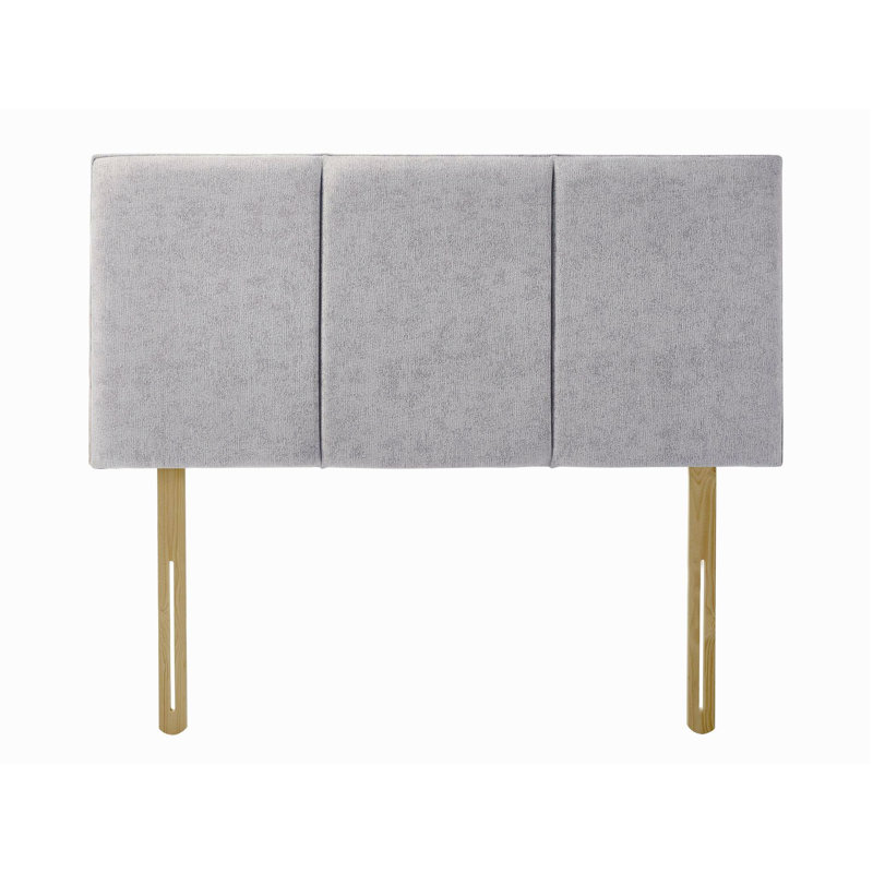 Ergys Upholstered Headboard, Single (3'), Chenille, Light Grey