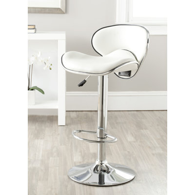 Bunky Swivel Adjustable Height Bar Stool by Orren Ellis