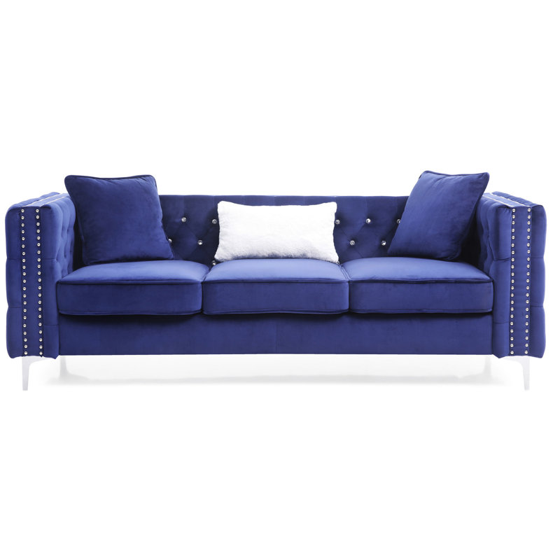 Velours bleu doux au toucher avec détails - Détails spacieux du G829a-s
