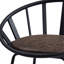 2 sièges brun et noir à hauteur de comptoir - base de traîneau, cuir, chaise ergonomique à dossier (2), siège en cuir synthétique noir, soutien pour le confort