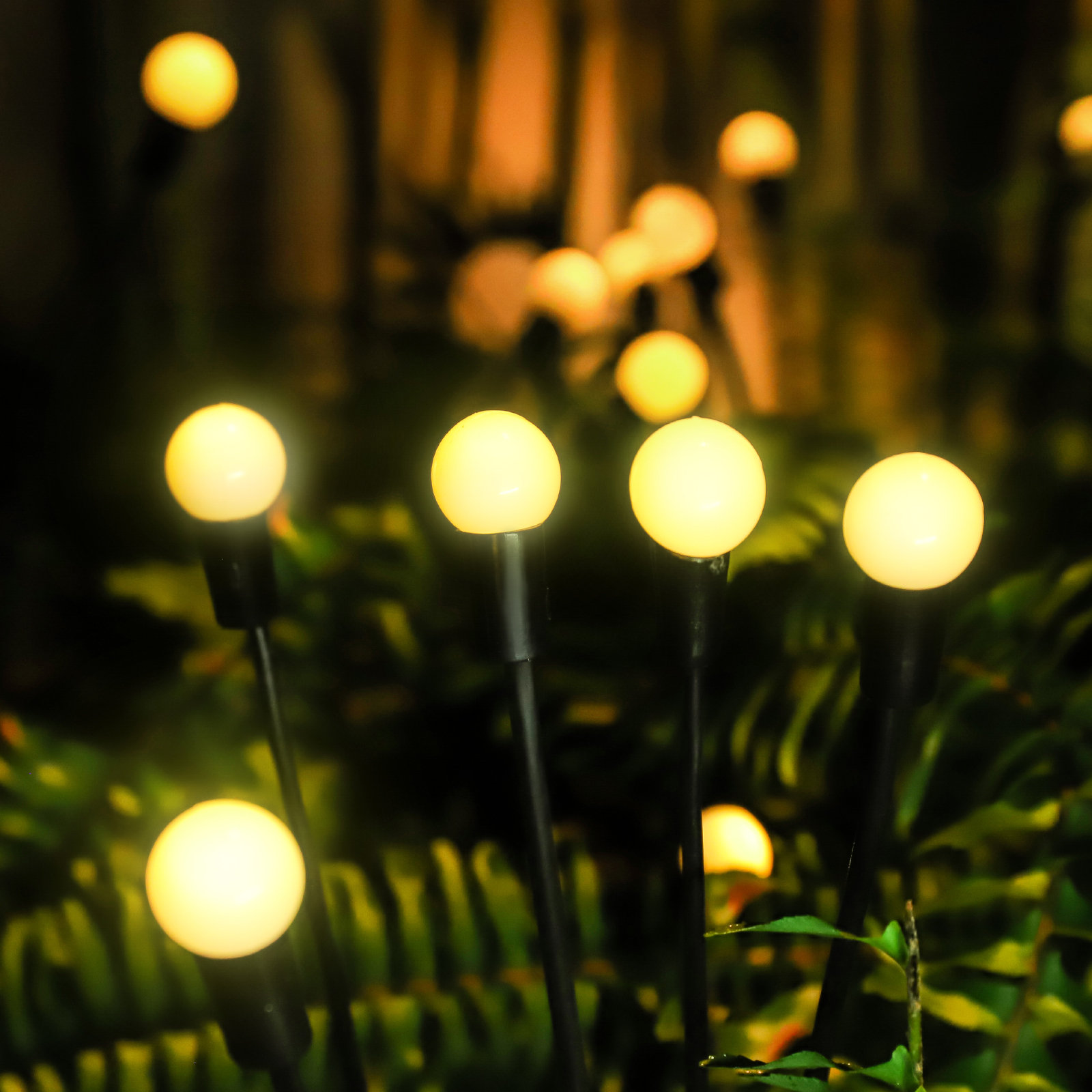 HEDAQI 10 Head Solar Powered Garden Swaying Lights, Pathway Light  Reviews  Wayfair