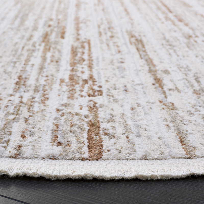 Tapis d'intérieur à performance moderne Kendal, Rond 6 pi 7 po