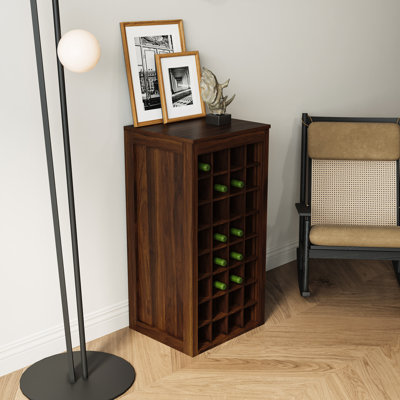 Buffet modulaire 32 en noyer brun foncé - Unité de rangement pour 32 bouteilles