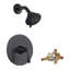 Stilleto Collection Shower Trim Only: 3-Function 4" Round Shower Head, Single Handle Set & Rough-in Valve Included - Oil Rubbed Bronze-36865917