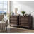 Farmhouse Nightstands with 4 Drawer, Wood Storage End Table with Hidden Pull-Out Shelf, Large Side Table with 4 Solid Wood Feet and Metal Handle, Easy Assembly, Walnut Brown-665701557-665701556
