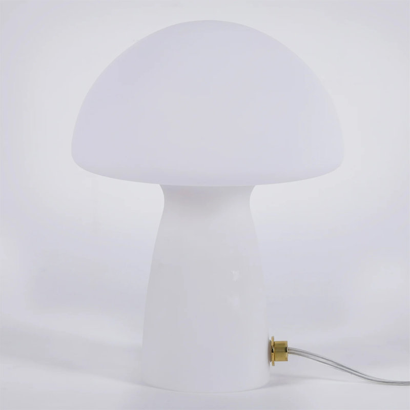  Lampe de table 12 po Modern, Blanc, Blanc