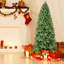 Arbre de Noël 6 pi avec 1032 pointes et 300 lumières DEL, branches mixtes en PVC + PE, structure à charnières pour une installation facile, support en métal pour un soutien solide-1496312139-1496312138