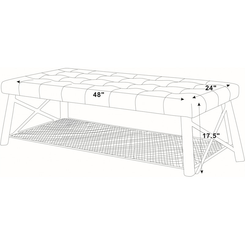 Table basse capitonnée en similicuir