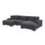 Grand canapé modulaire à double assise en velours côtelé Large Seating-440185247