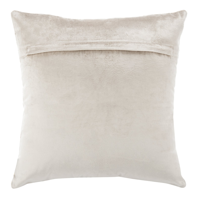 Abstract Cotton Blend Reversible Throw Pillow, Beige/Gold, 18" x 18"