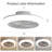 18 Inch Enclosed Ceiling Fan With Light And Remote, Flush Mount Bladeless Modern Low Profile Ceiling Fan For Bedroom Kitchen Dining Room