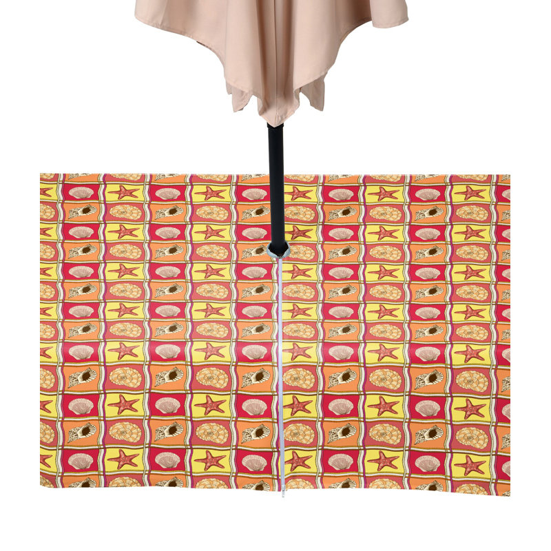 Shell Patches Water Repellent Tablecloth, 104" x 60", Orange/Yellow