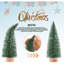 Mini sapin de Noël artificiel 20 pouces avec flocons de neige, pommes de pin, grappes de baies et branches givrées pour les décorations des Fêtes