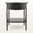 Marlowe Black Curved Accent Table Nightstand with 1 drawer, 21.87'' H X 17.87'' W X 17.96'' D-690229458