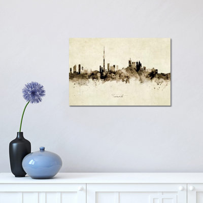 «Toronto Canada Skyline» par Michael Tompsett - peinture sur toile tendue