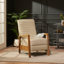 Fauteuil inclinable manuel en tissu et bois