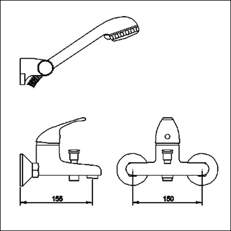 Pair Of Wall Mounted Couplings