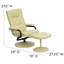 Contemporary Multi-Position Recliner and Ottoman with Wrapped Base-846172044
