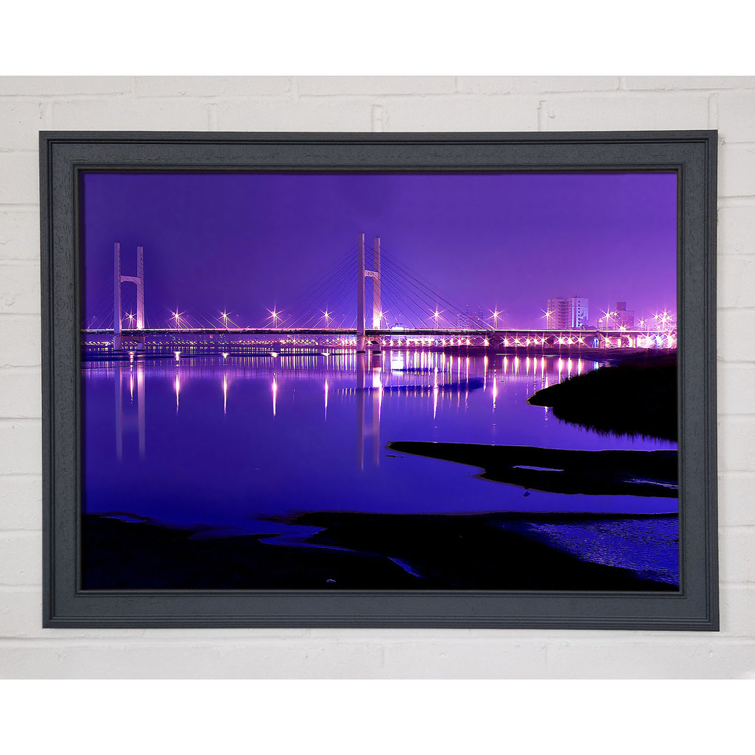 Purple Night Shoreline - Einzelner Bilderrahmen Kunstdrucke