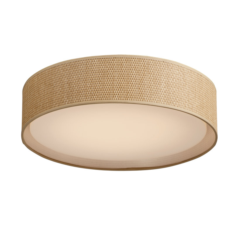 Jessalyn 5 Light LED Flush Mount, Grass Cloth
