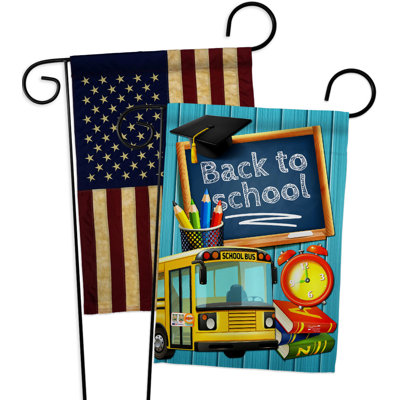 Double Sided 18.5'' H x 13'' W Polyester Graduation Garden Flag