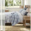 Ensemble de literie réversible 1 pièce, couette en polyester pour lit double et queen, bleu moderne