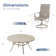 9 Pieces Patio dining set with 60" Round Dining Table and 8 Textilene Swivel Chairs