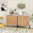 2-Door Buffet Cabinet Sideboard With Shelf And Metal Legs