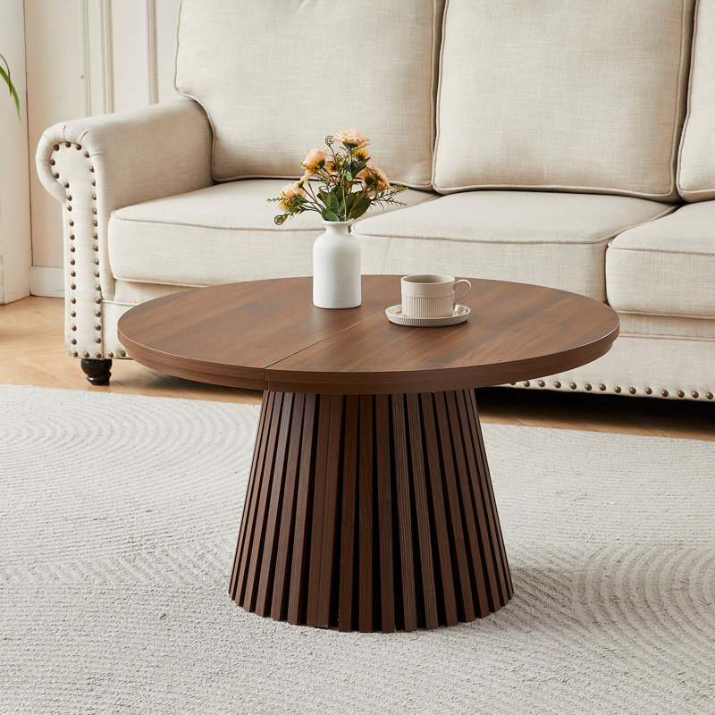 Table basse en bois flexible et extensible