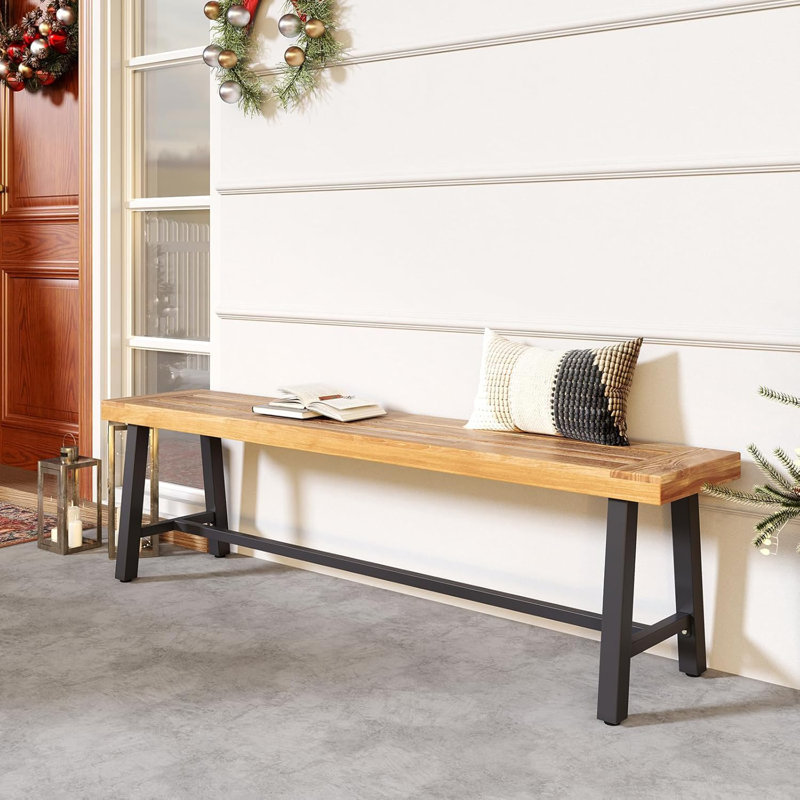 Acacia Wood Entryway Bench