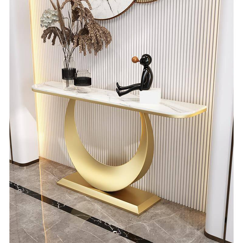 Canapé d'entrée de luxe moderne en marbre, 31.5" H x 39.37" W x 11.81" D