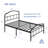 Oley Double Wave Headboard and Footboard Heavy Duty Anti-sway 18in High Steel Tube Iron Bed with Storage-1771660211