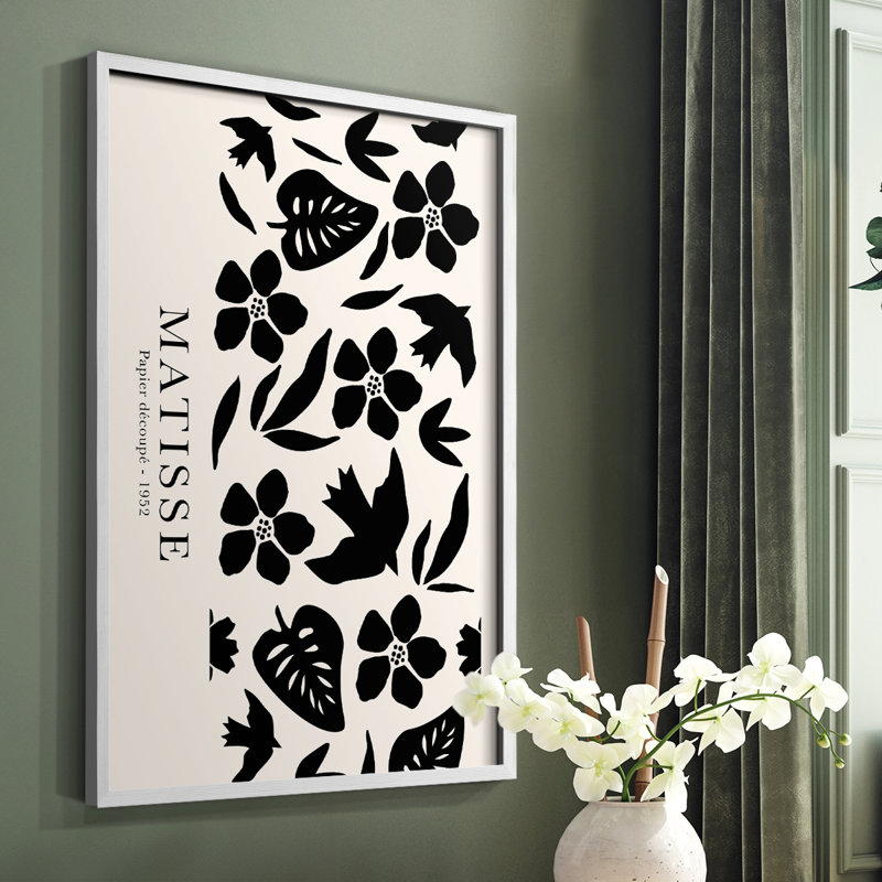 Matisse CCLX III, reproduction encadrée - bois massif, Blanc, H 28 po x l 22 po