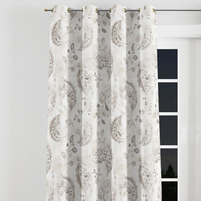 Modern Curtain panels - Grey Balom Velvet Grommet Curtain - 1 Panel
