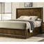 Grand lit, panneau de tête de lit en hévéa massif noyer massif avec placage, 1 pièce, aménagement de chambre à coucher transitionnel, élément de décoration 1 pièce et style-783702135