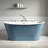 Kateryn 67" Cast Iron Soaking Freestanding Tub in Slate Blue with Included Overflow Drain-102795247