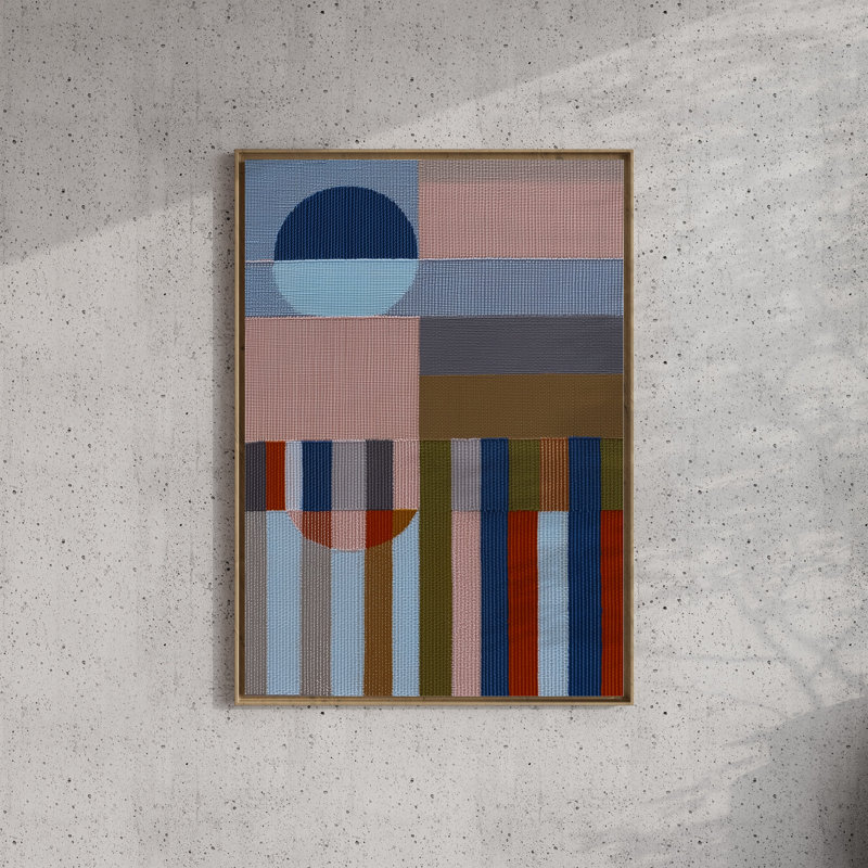 Woven Perspectives No. 06: impression géométrique abstraite, Unframed, 12x16 in
