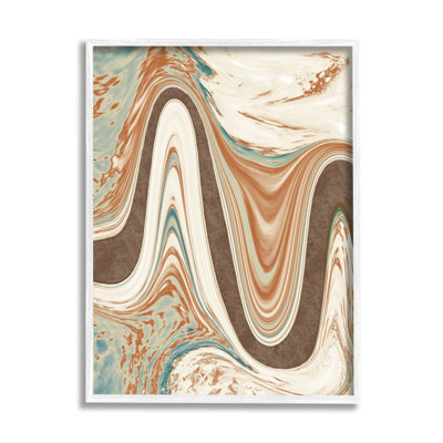 " Swirling Brown Abstract Wave " by Marcus Prime