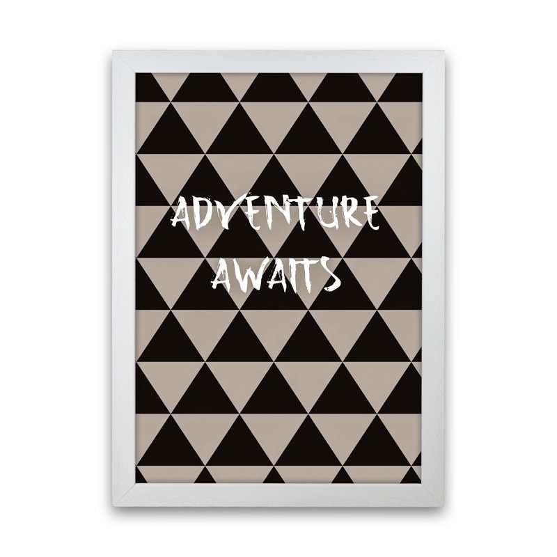 Adventure - Print, 30cm H x 21cm W x 3cm D, White Framed