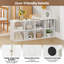 8-cube Bookcase Bookshelf With 2 Anti-tipping Kits Storage Organizer Rustic White