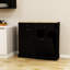 Armoire à poubelle de cuisine noire avec - deux compartiments, rangement pratique pour tiroirs, multifonctionnel